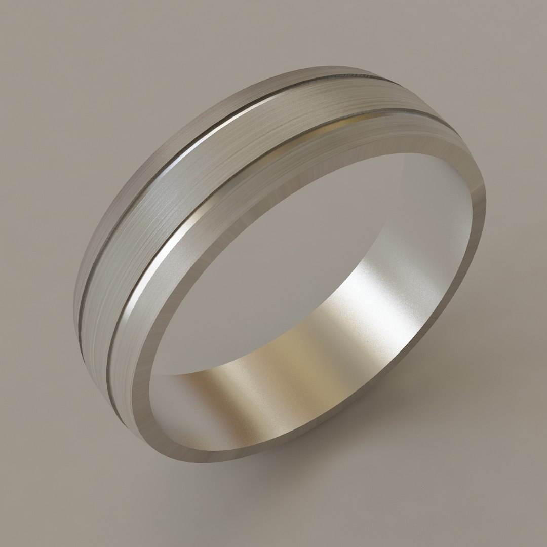3d male wedding ring model