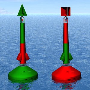 3d model buoys boias canal