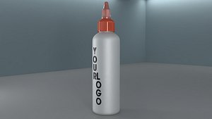 Glue Bottle 3D Model 3D model