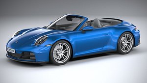 3D Porsche 911 Carrera Cabriolet 2025 model