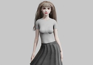 cute stylized woman V38774