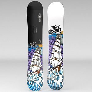 Snowboard Lib Tech Jamie Lynn Twin 30yr 2025 3D model