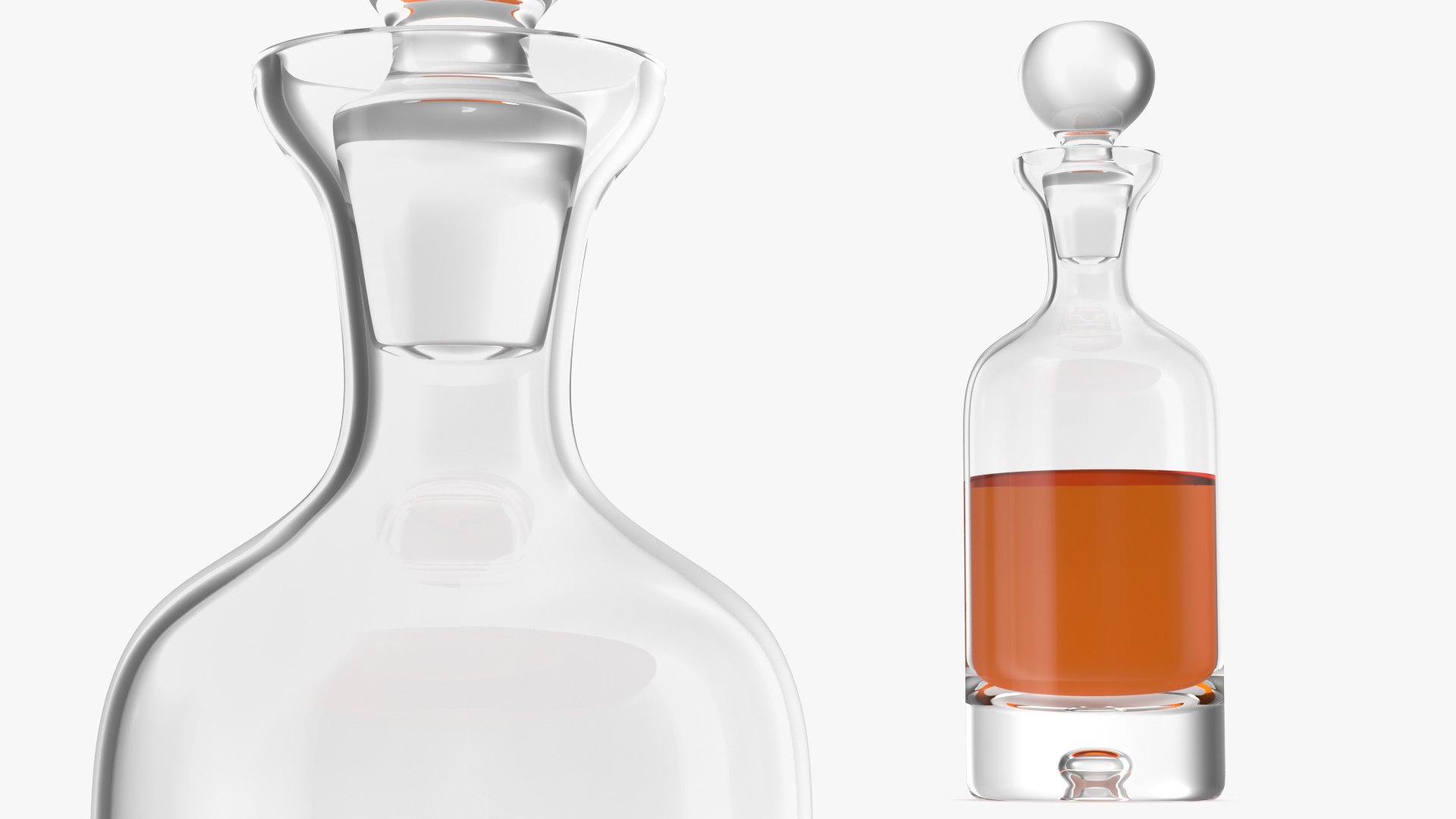 Direction Decanter with Whiskey 3D model preview