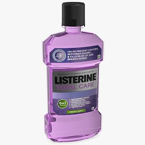 3D Listerine Total Care Anticavity Fluoride Mouthwash 500ml model