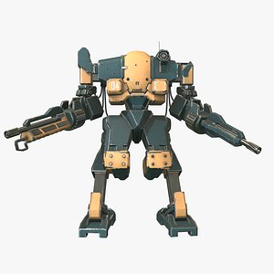 machine gun robot 3D model