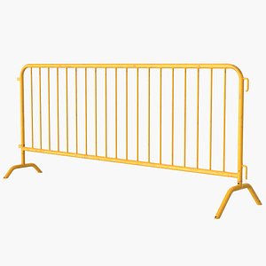 crowd control barrier pbr 3D