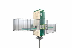 3D model futuristic skyscraper