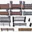 Fences Pillars Hitching Posts Gates part 1 - 107 low-poly PBR objects