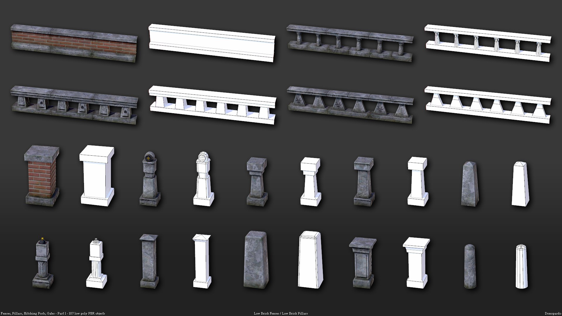 Fences Pillars Hitching Posts Gates Part 1 - 107 low-poly PBR objects 3D model https://p.turbosquid.com/ts-thumb/Um/TVIhvj/61/fences_pillars_hitchingposts_gates_part_1_01/jpg/1629024726/1920x1080/fit_q87/cc4b93f1284de8a04d17554390c077fa7f5d7dee/fences_pillars_hitchingposts_gates_part_1_01.jpg
