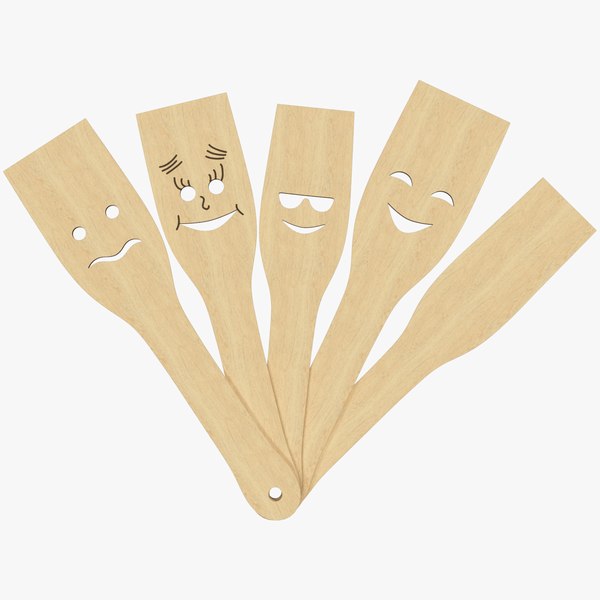 3D set kitchen spatulas