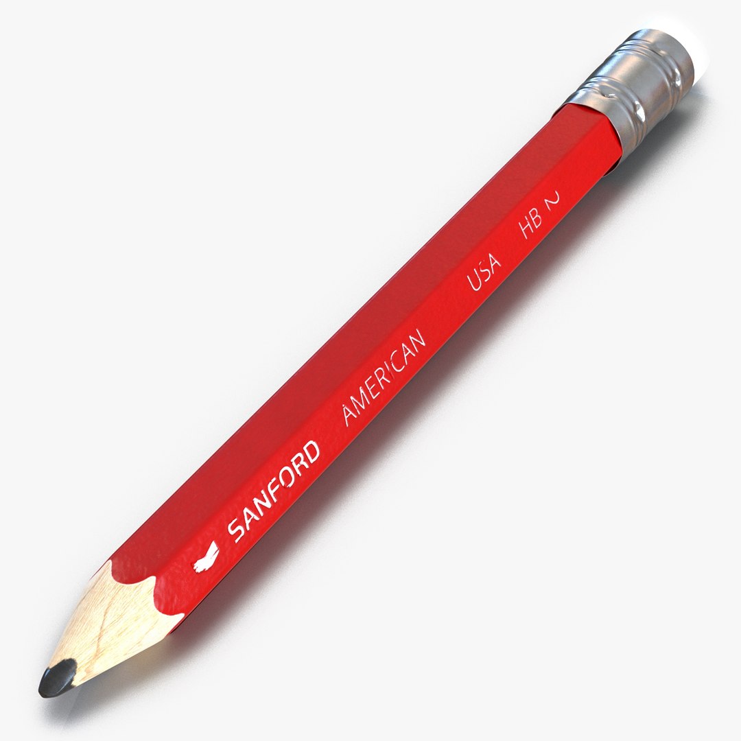 Short Pencil 3D model preview