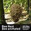 3D particles bee nest flying