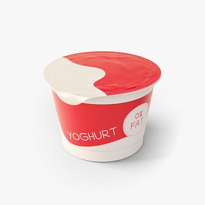 Yoghurt200ml 3D