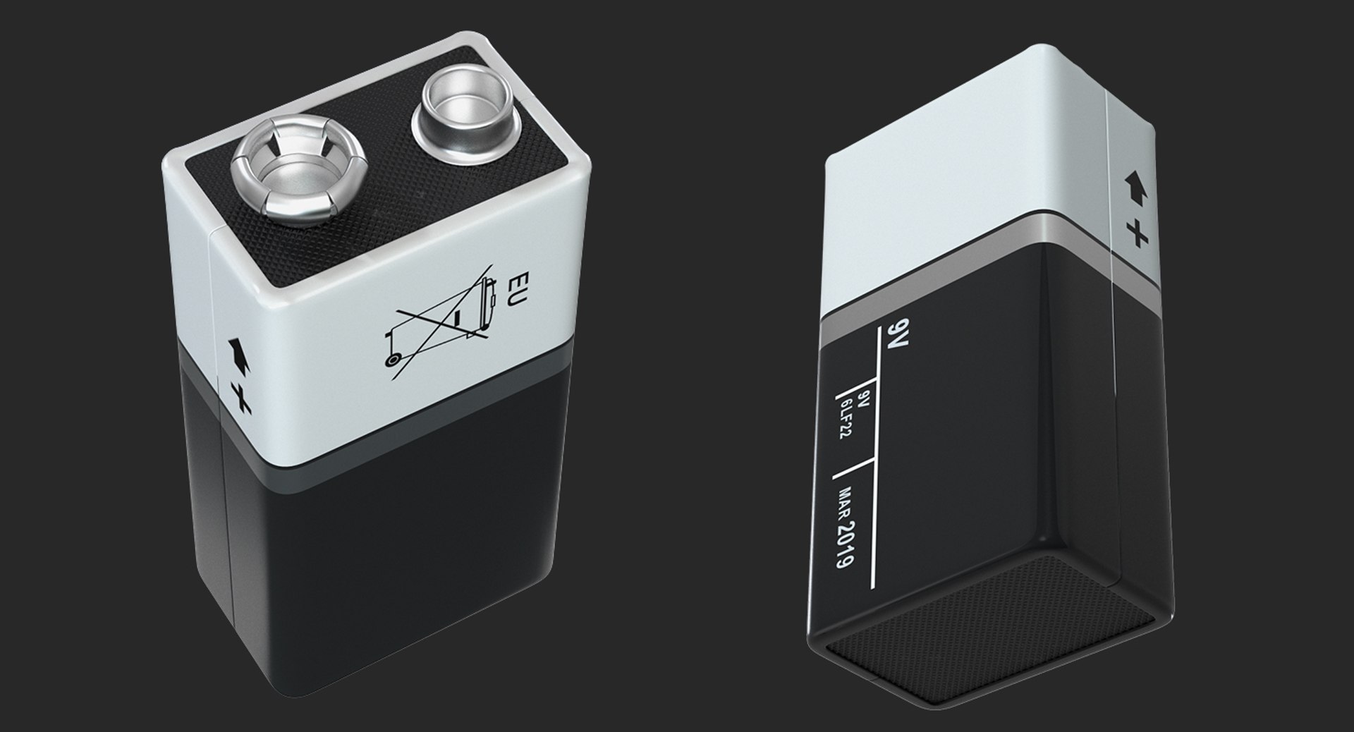3D 9-volt battery model https://p.turbosquid.com/ts-thumb/Um/dzgXtJ/GN25pLkt/9voltbatteryc4dmodel006/jpg/1562012533/1920x1080/fit_q87/a040047a9d0d0f7b102b517e3b1af5c0bd70ec09/9voltbatteryc4dmodel006.jpg