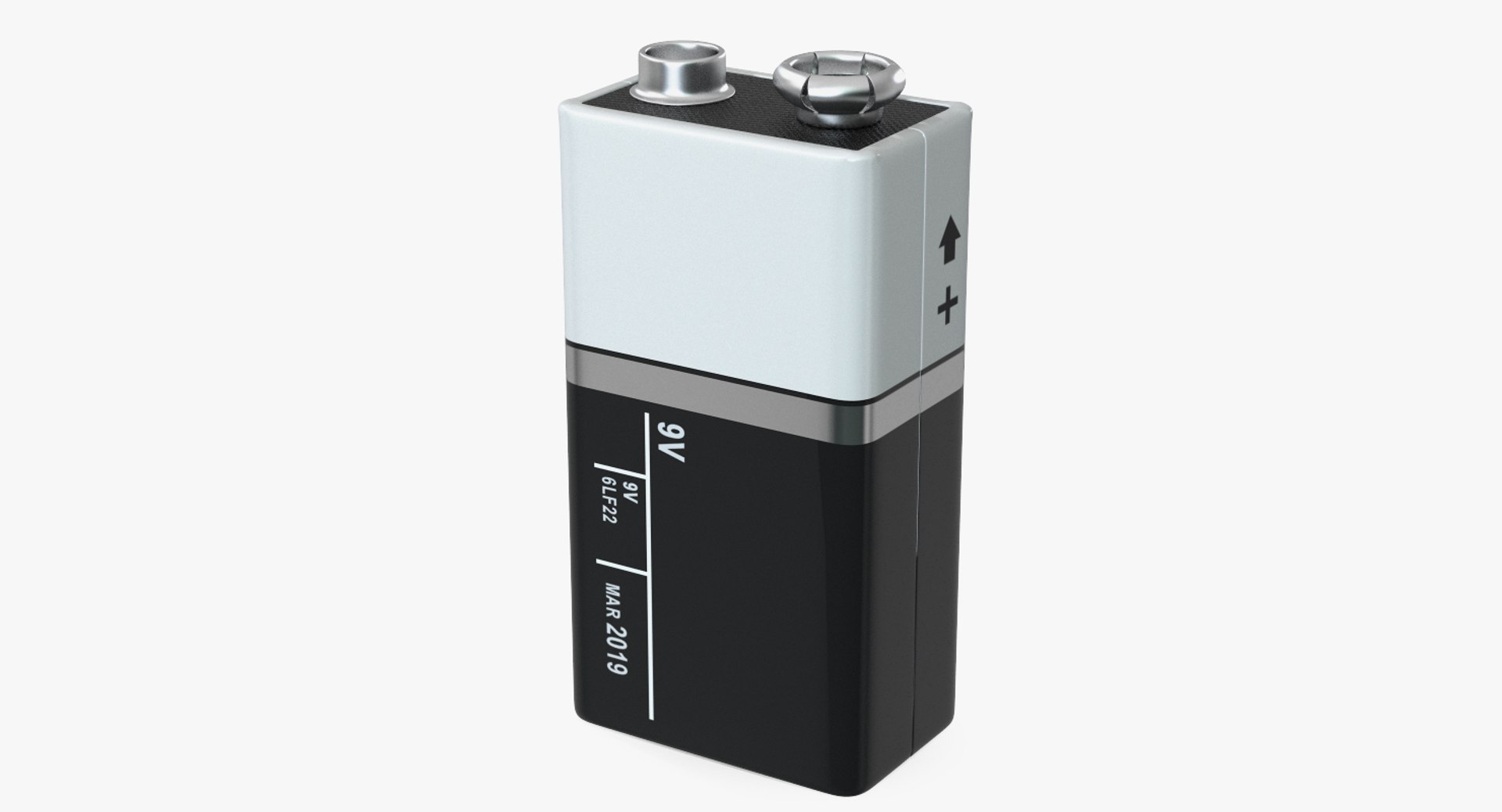 9-Volt Battery 3D model preview