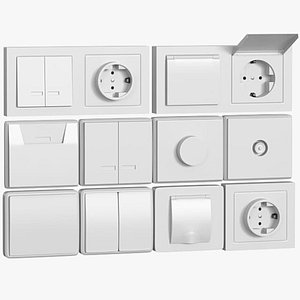 Sockets and switches 3D model