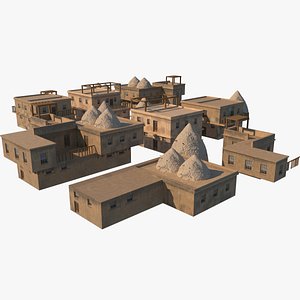 3D old syrian houses model