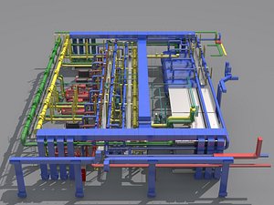 Industrial Boiler Room 3D model