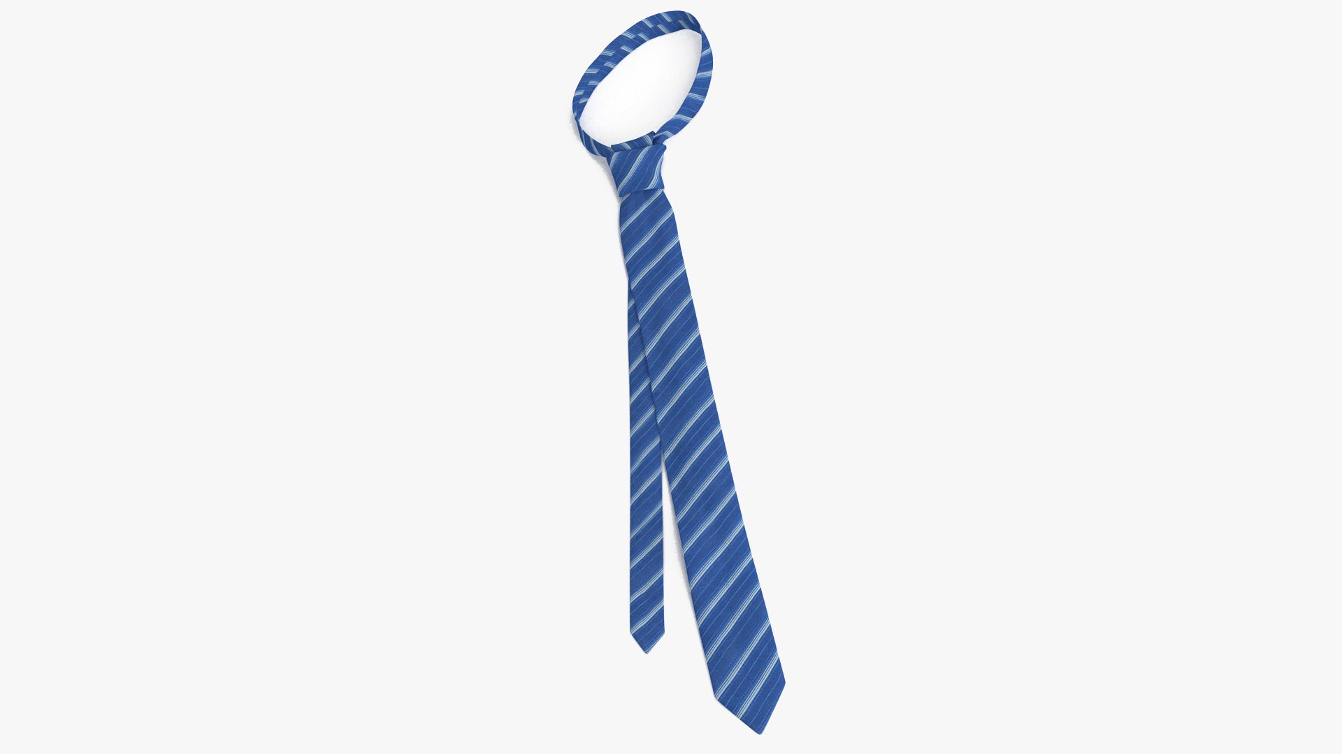Sophisticated Striped Necktie 3D model preview