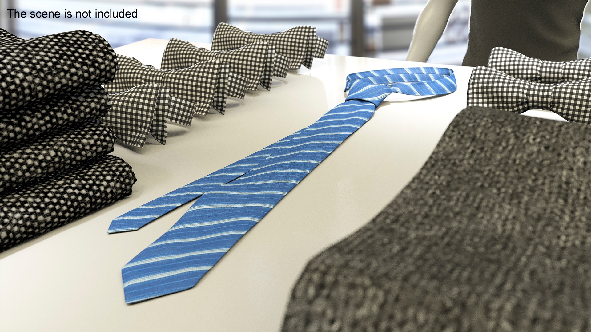 3D Sophisticated Striped Necktie - TurboSquid 2203755