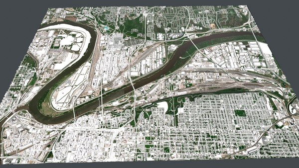 Cityscape Kansas City Missouri USA 3D model