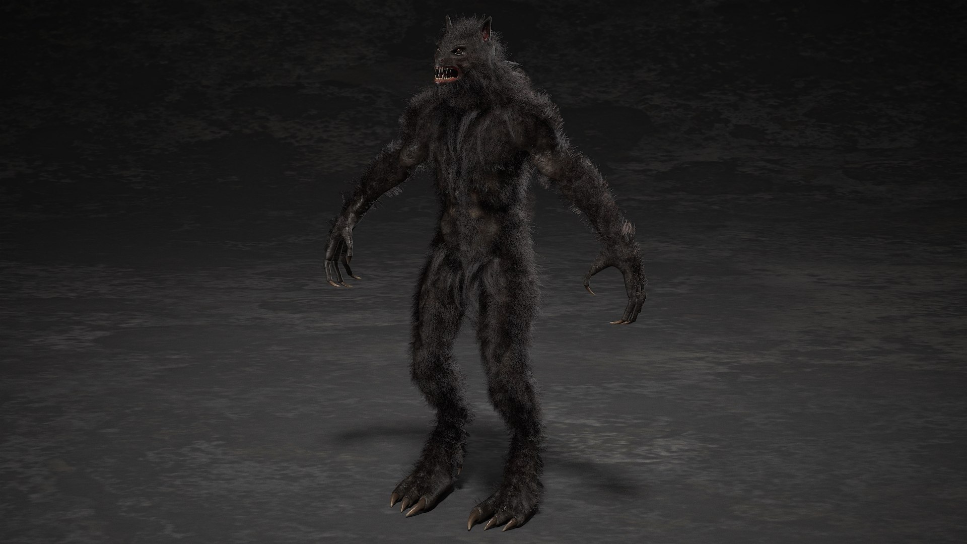 3D Model Fantasy Werewolf Creature - TurboSquid 2170605