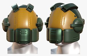 3D gas mask helmet