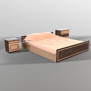 bed curbstones 3D model