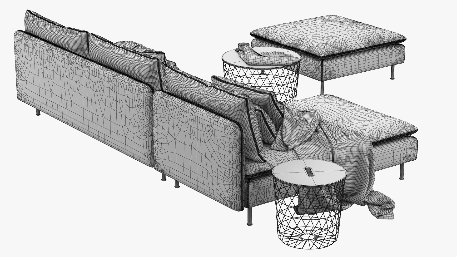 Ikea Soderhamn (sofá secionals) Modelo 3D - TurboSquid 1298619