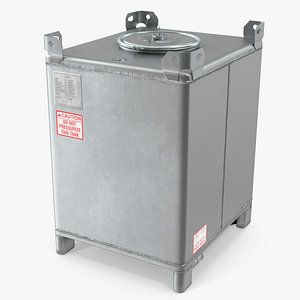 3D Stainless Steel IBC Container Cube 350gal model
