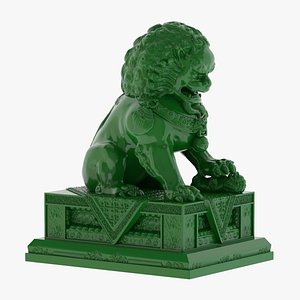 3D Chinese Lion Statue 3D Print model