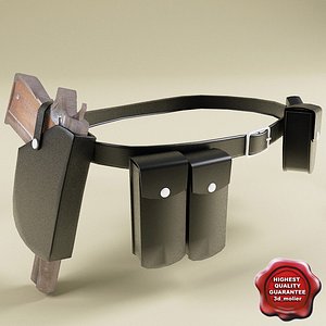 3d police equipment belt model