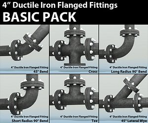 Pipes Pack 4in Ductile Iron Flanged Fittings Basic