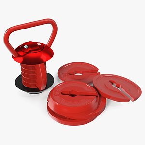 Kettlebell with Disks Red