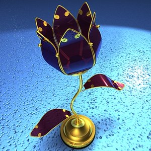 3d asian flower lamp