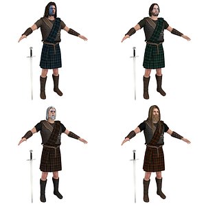 3D pack scottish warriors