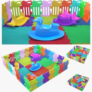 3D model Kids Play Area 3D Model