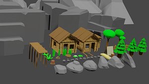 3D Lowpoly Natureset
