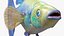 Guppy Fish Blue Diamond Rigged for Maya
