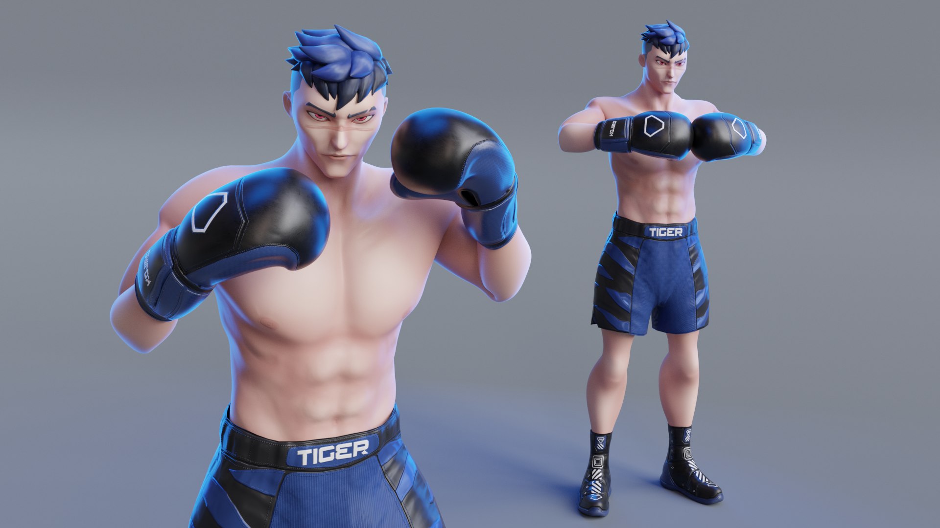 Low Poly Boxer - MMA Fighter - Kojiro 3D Model - TurboSquid 2026927