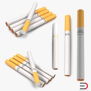 cigarettes set camel 3d model