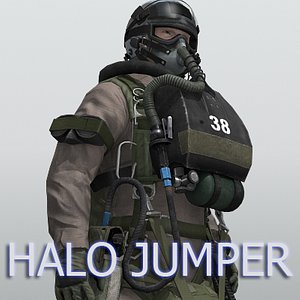 navy seal halo jumper 3d model