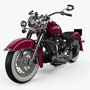 3D Harley-Davidson Softail Deluxe Custom 2006 model