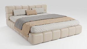 3D Bed in a modern style with quality materials model