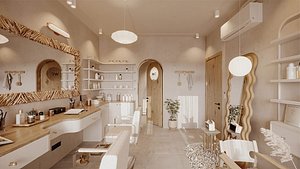 Hair Salon of Sneech 03 - MAX FBX OBJ SKP Simlab Collada