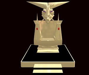 3D fantasy gold throne demon