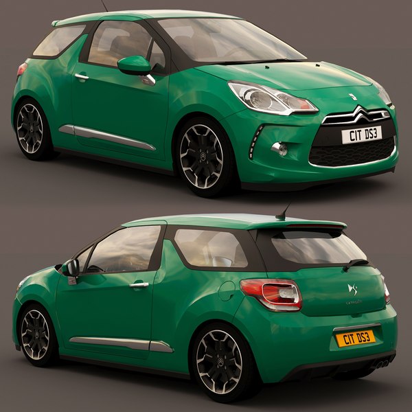 Citroen ds3 2009 model TurboSquid 1981511