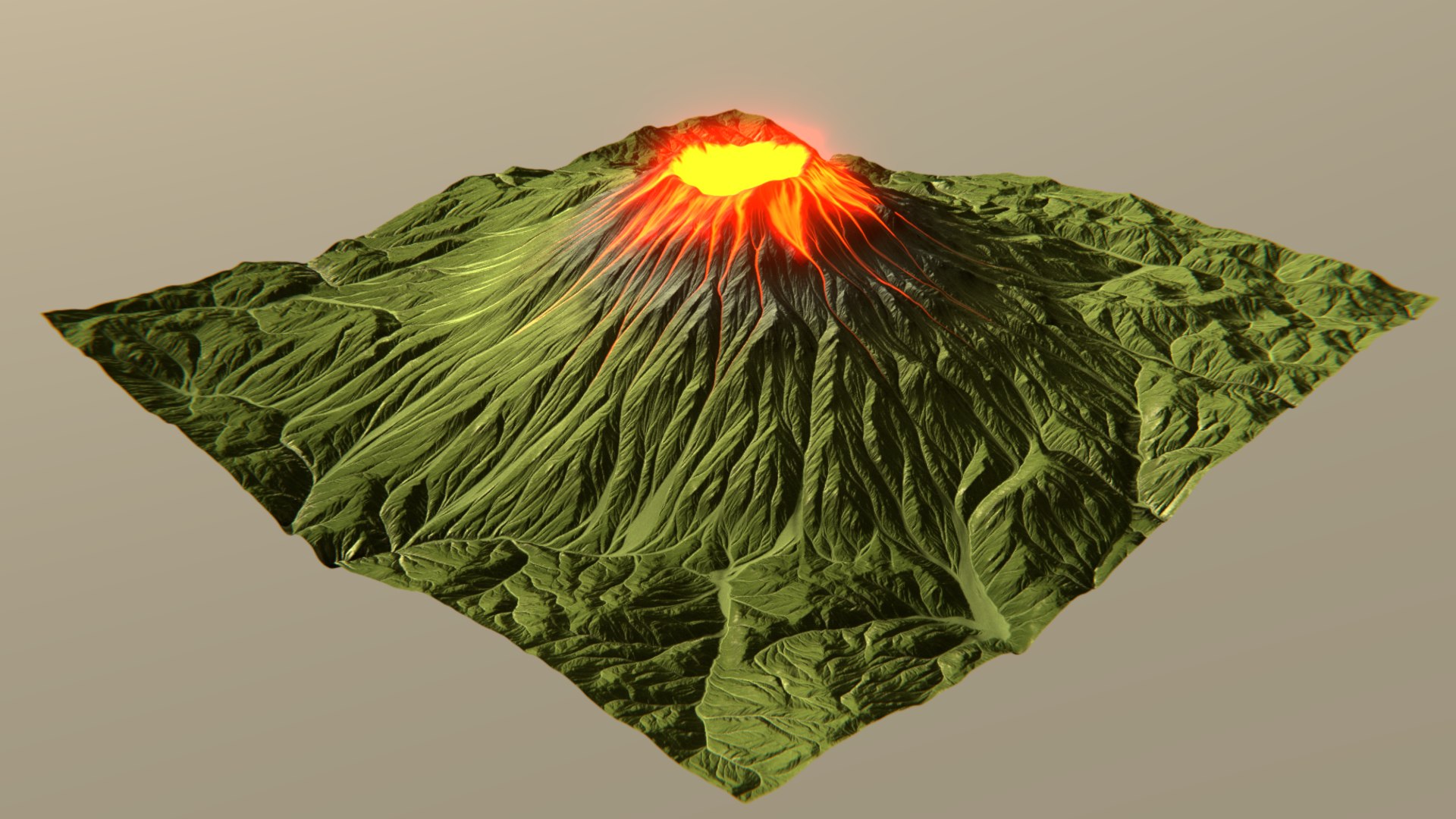 Vulcano 3d Model