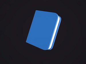 Cartoon Blue Closed Book