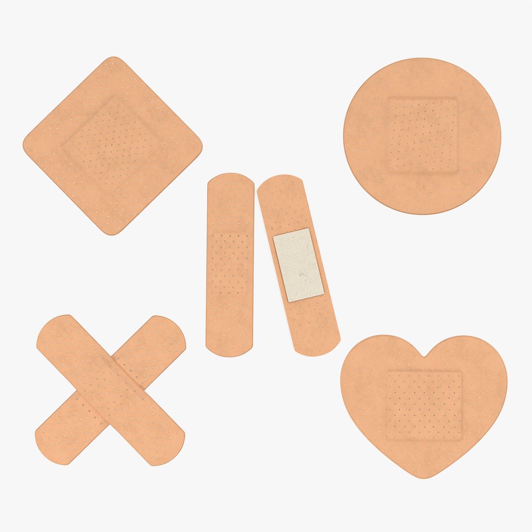 Band Aids Set 3D model preview